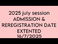 IGNOU JULY SESSION ADMISSION AND RE REGISTRATION LAST DATE EXTENTED AFTER JULY 15// IGNOU MALAYALAM