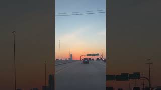 This sunset made the whole road look unreal 🌅🔥 #SunsetDrive #Shorts