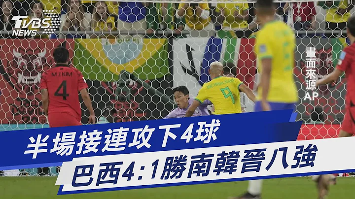 半场接连攻下4球 巴西4:1胜韩国晋八强｜TVBS新闻@TVBSNEWS01 - 天天要闻