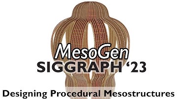 MesoGen: Designing Procedural On-Surface Stranded Mesostructures - SIGGRAPH 