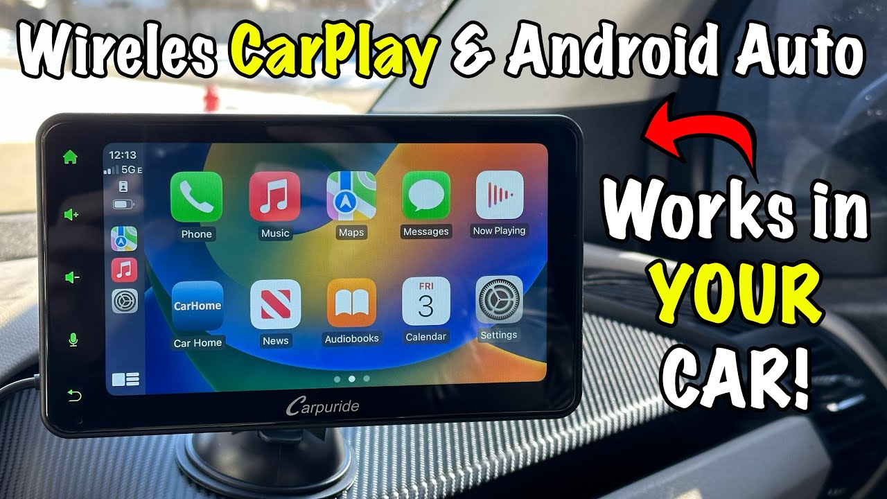 Add Wireless Apple CarPlay and Android Auto To Your Car (EASY) - Carpuride  W707 