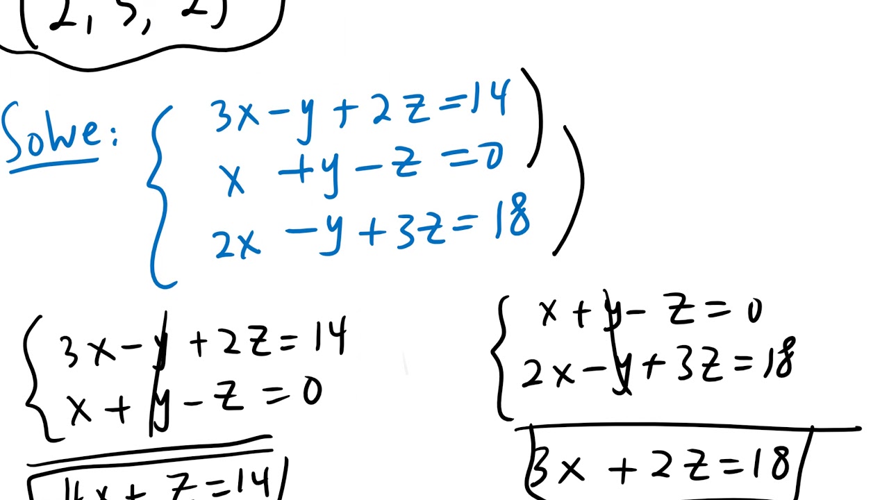 Math 8 College Algebra: Section 5.2 Systems of Linear Equations in ...