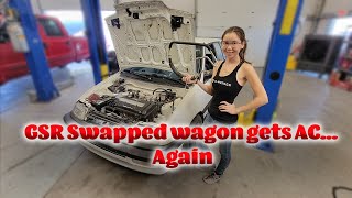 91 GSR Civic Wagon AC Line Fix // No more melting in the heat