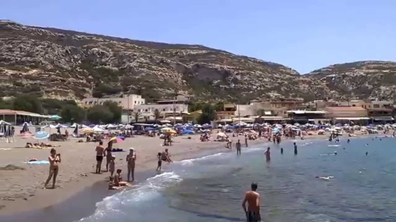 matala beach crete greece