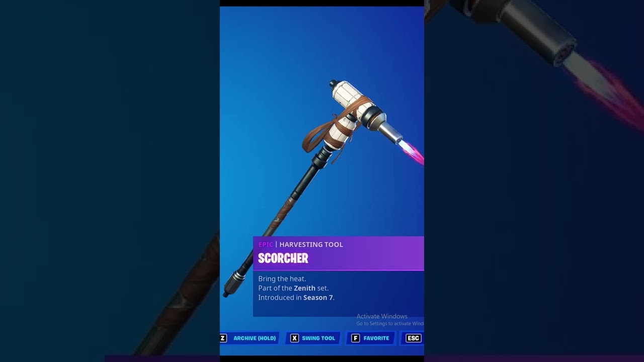 Fortnite Scorcher pickaxe
