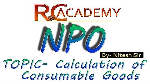 Cost of material consumed class 12 | NPO- Not for Profit Organisation | npo by Nitesh Sir