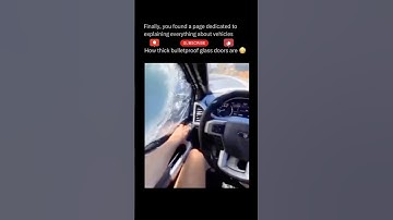 How BULLETPROOF glass works ? #cars #technology