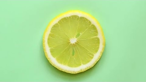 Lemon Slice Rotating Stock Video