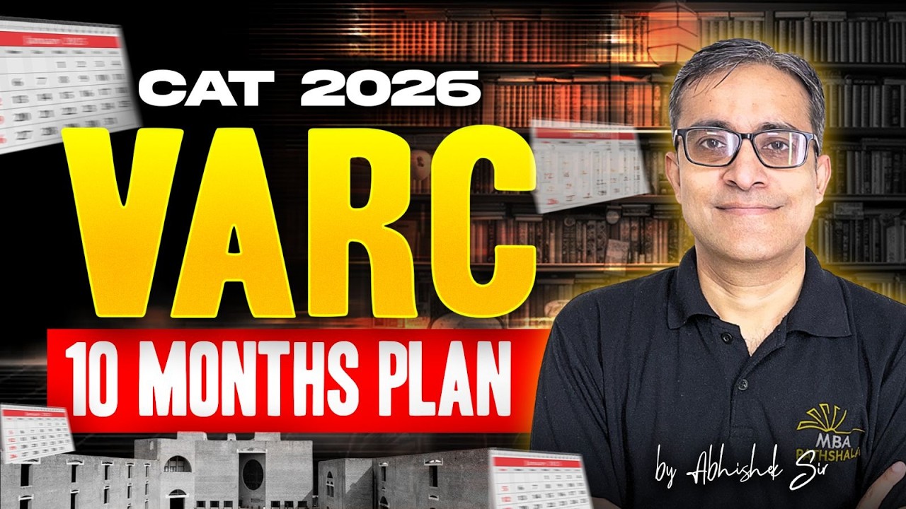 CAT 2026 | VARC 10 Months Preparation Plan | MBA Pathshala - YouTube