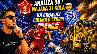 Odluka o Evropi na Grbavici 🤔⁉️ Rudar hvata posljednji voz 🚂⁉️ ANALIZA #30 - NAJAVA #31 KOLA 👀⚽️⁉️