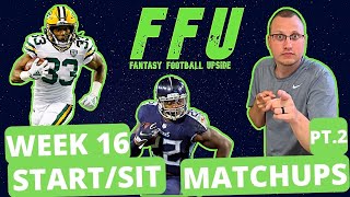 Week 16 Fantasy Football Starts and Sits (pt.2) | Fantasy Football Upside Podcast