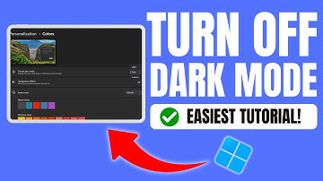 How To Turn Off Dark Mode In Windows 11 - Step By Step