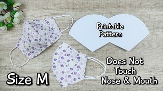 Breathable Face Mask DIY | Does Not Touch Nose & Mouth | Fast and Easy Sewing tutorial | Size M