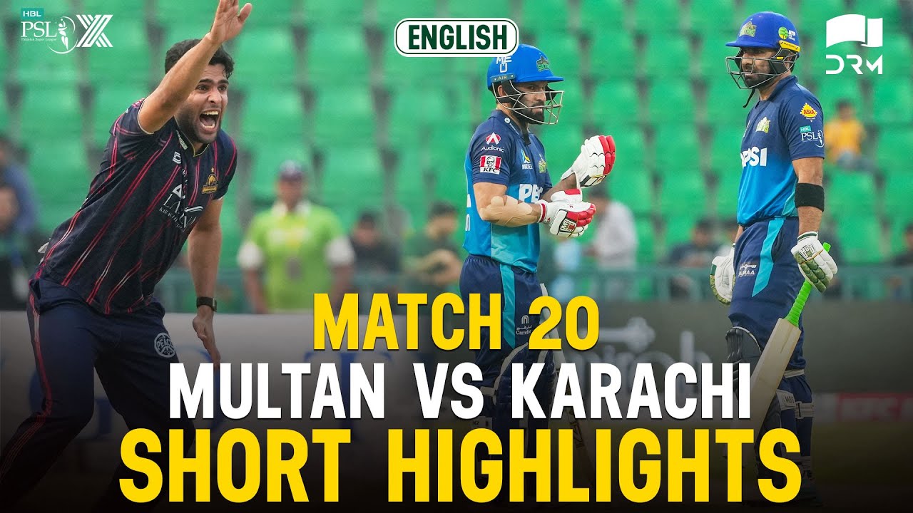 Short Highlights | Multan Sultans vs Karachi Kings | 𝐄𝐍𝐆𝐋𝐈𝐒𝐇 | Match 20 | HBL PSL X | M3O1K