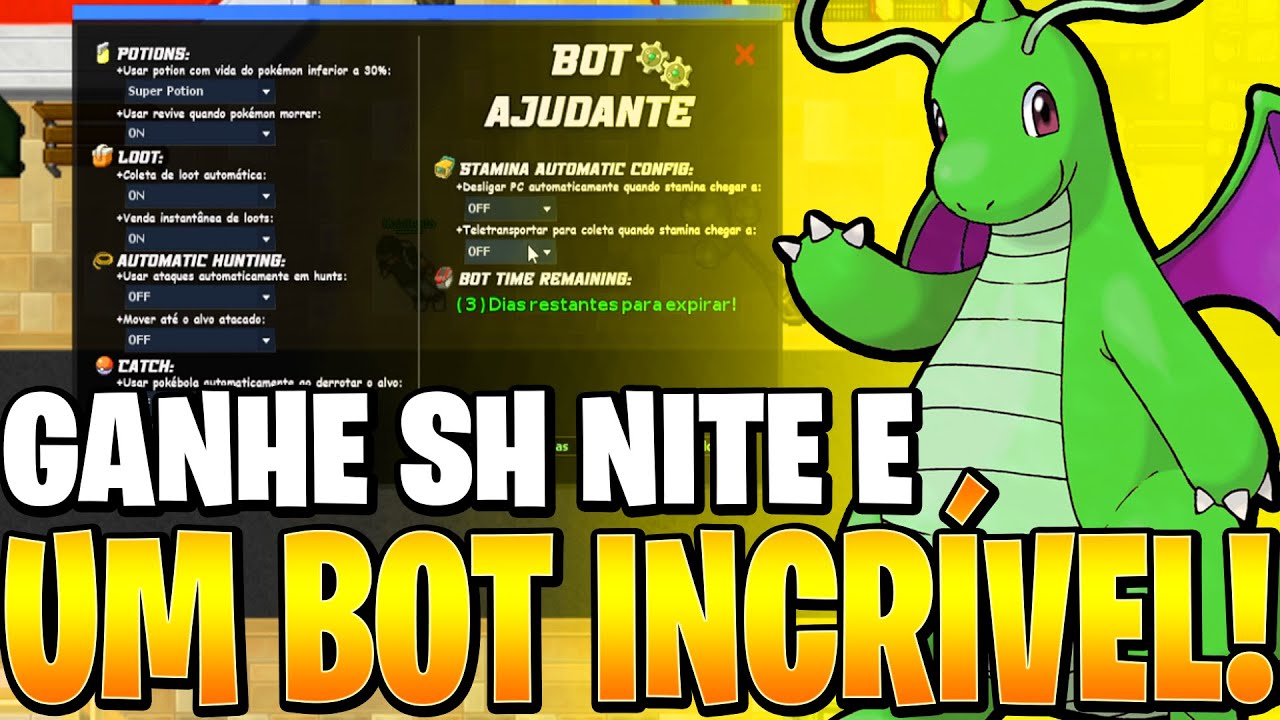 NOVO BOT E SHNY DRAGONITE! COMECE AGORA! 🤯😍POKETIBIA 2024 POKE ESSENCE!
