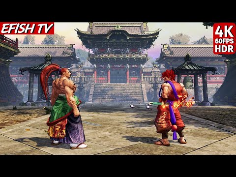 Kibagami Genjuro vs Kazama Kazuki (Hardest AI) - Samurai Shodown