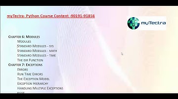 Python Training Courses in Bangalore at myTectra,  90191 91856