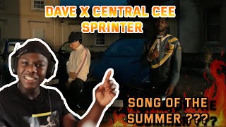 Central Cee x Dave - Sprinter [Music Video] REACTION