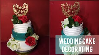 wedding 3 tire cake decorating [thaslise cakes]