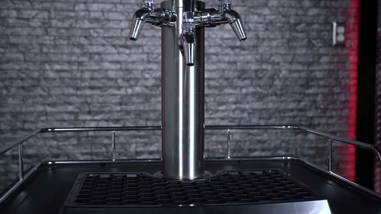 Komos Full Size Energy Efficient Kegerator with Stainless Steel Faucets