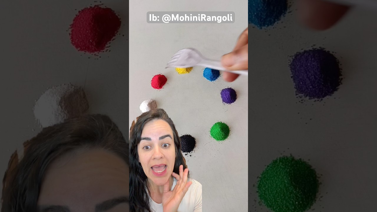 Não gosto de arco Íris ‼️ MohiniRangoli #relaxing #art #satisfying