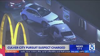 Culver City pursuit suspect charged