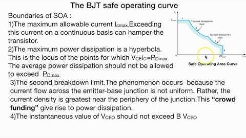 BJT safe operating curve