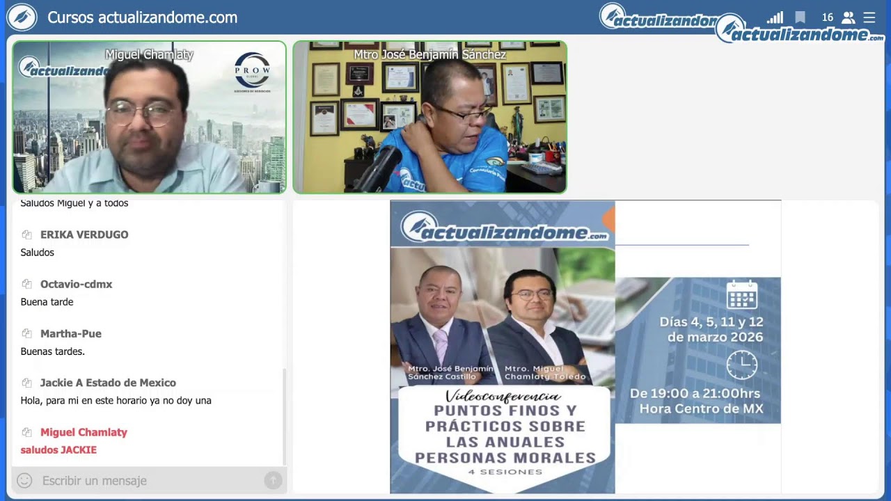 1ra Sesión - PUNTOS FINOS Y PRÁCTICOS SOBRE LAS ANUALES PERSONAS MORALES