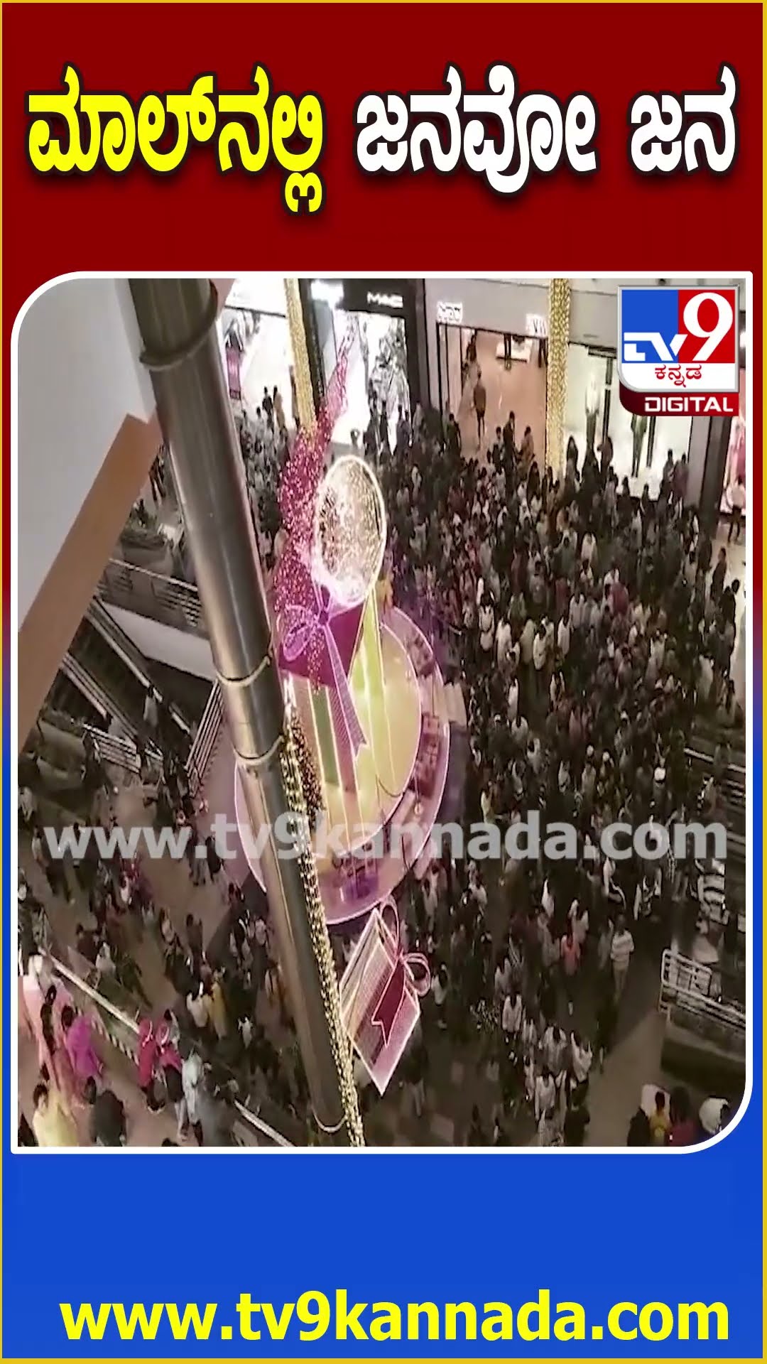 ಮಾಲ್​ನಲ್ಲಿ ಜನವೋ ಜನ #Mall #Tv9D
