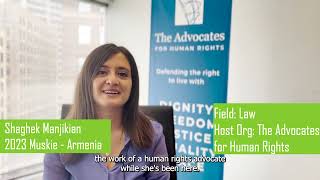 Sharing Your Expertise to Grow as an Advocate: Muskie Fellow's Summer Experience in Human Rights