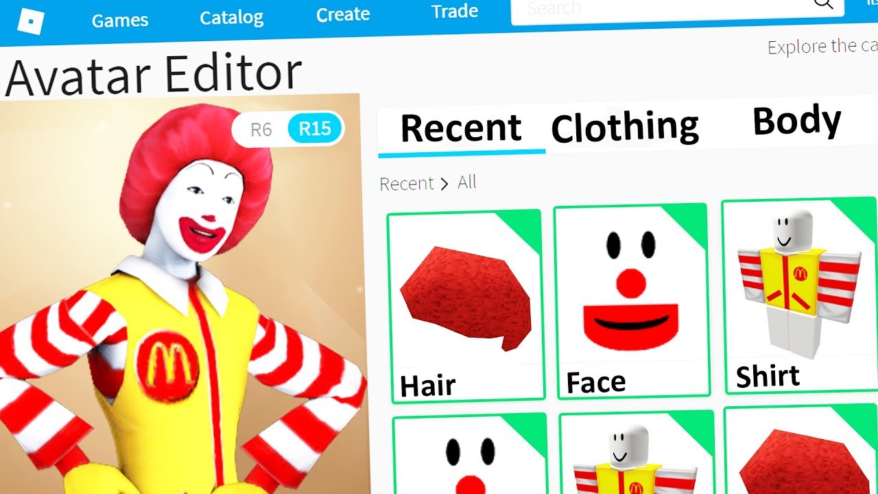 Making Mcdonalds A Roblox Account Youtube - ronald macdonald roblox