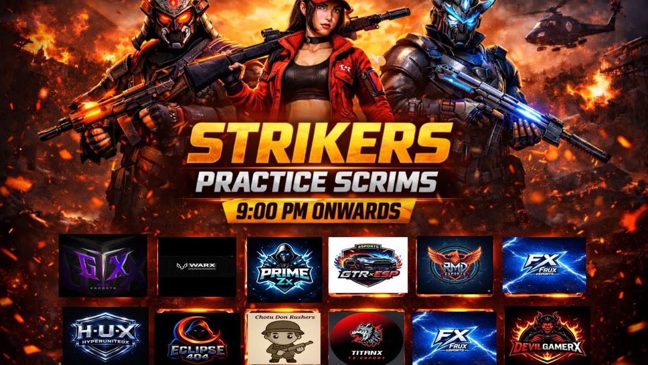 STRIKERS Scrims 2026 Pro Esports Teams Clash LIVE Practice Matches 