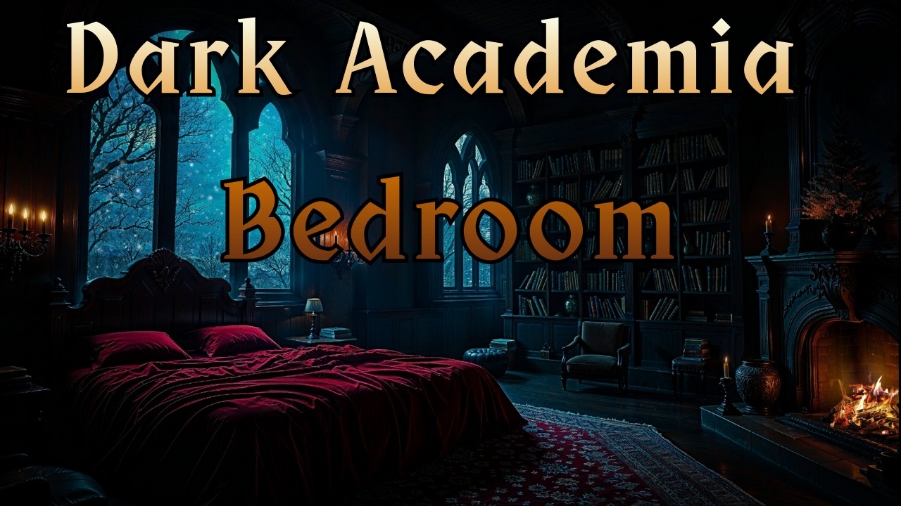 Dark Academia Bedroom | Slow Piano for Late Night