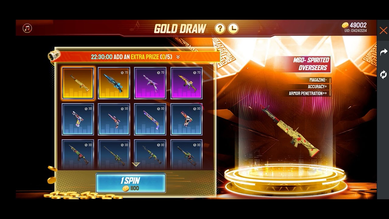 FF new gold draw event opening