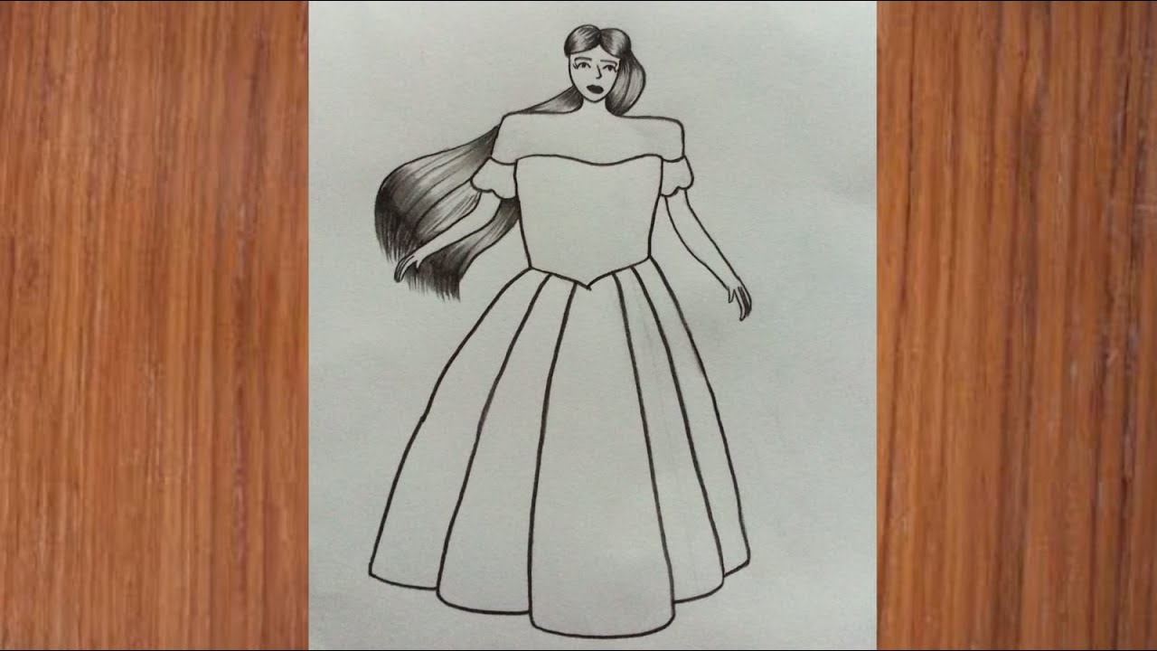 how to draw a girl step by step | easy beautiful girl drawing - YouTube