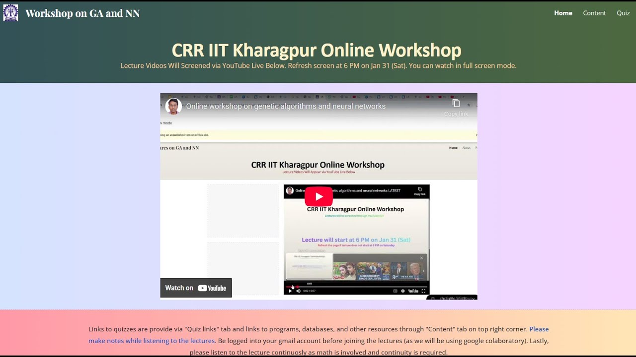 CRR IIT KGP Workshop Feb 28 Session-1 | Part 1