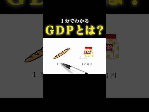 【1分で教養】「GDP」について1分でわかりやすく解説  #経済 #政治 #GDP