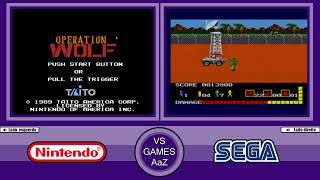 Operation Wolf(NES Vs Master System)Side By Side Comparison Graphics.