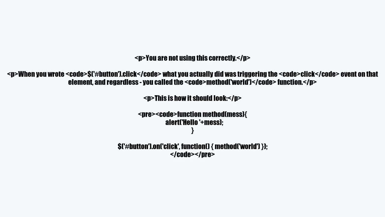 Jquery, the on click is triggered before even clicking on the button