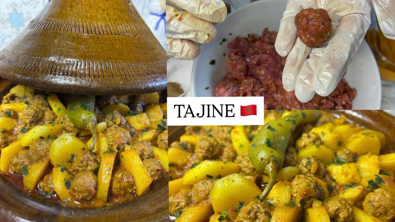 Tajine marocchino🇲🇦طاجين الكفتة والبطاطس من أروع ما يكون