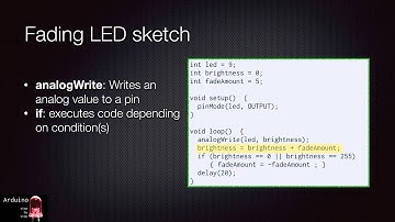 Arduino SbS Lecture 5: The fading LED