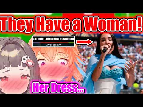 Kiara and Essie React to Maria Becerra Singing the Argentine National Anthem