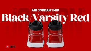 Air Jordan 1 Mid SE "BLACK/VARSITY RED" (Bred Toe) | Details + Release Info | 2025