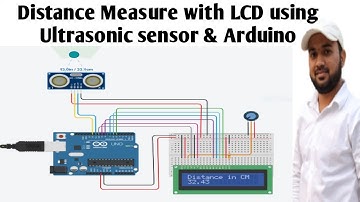 29 Distance measure with LCD using Ultrasonic & Arduino at TinkerCad  in Hindi || Block Coding