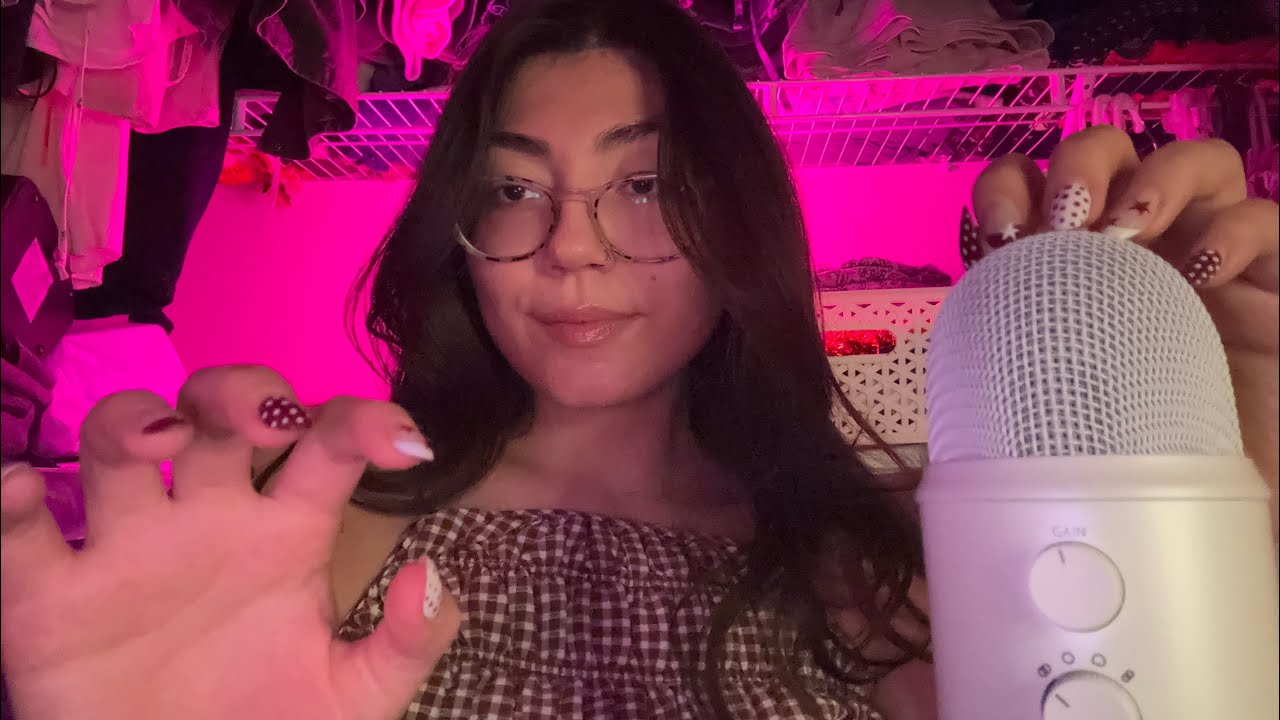 ASMR Mic Scratching, Hand Sounds, Mouth Sounds, Fabric Scratching + 