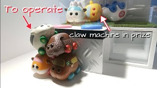 【PUI PUI Molcar】シロモとテディが協力してクレーンゲームをしました【stopmotion】/Claw machine in friends Rescue mission!!