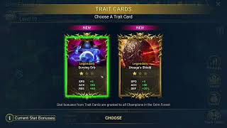 Legendary Trait Cards - Scrying Orb / Ursugas Sheild, Grim Forest, Raid Shadow Legends