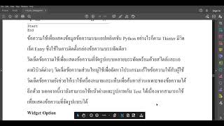 Python Tkinter (Widgets) OptionMenu , Text (CPE343)