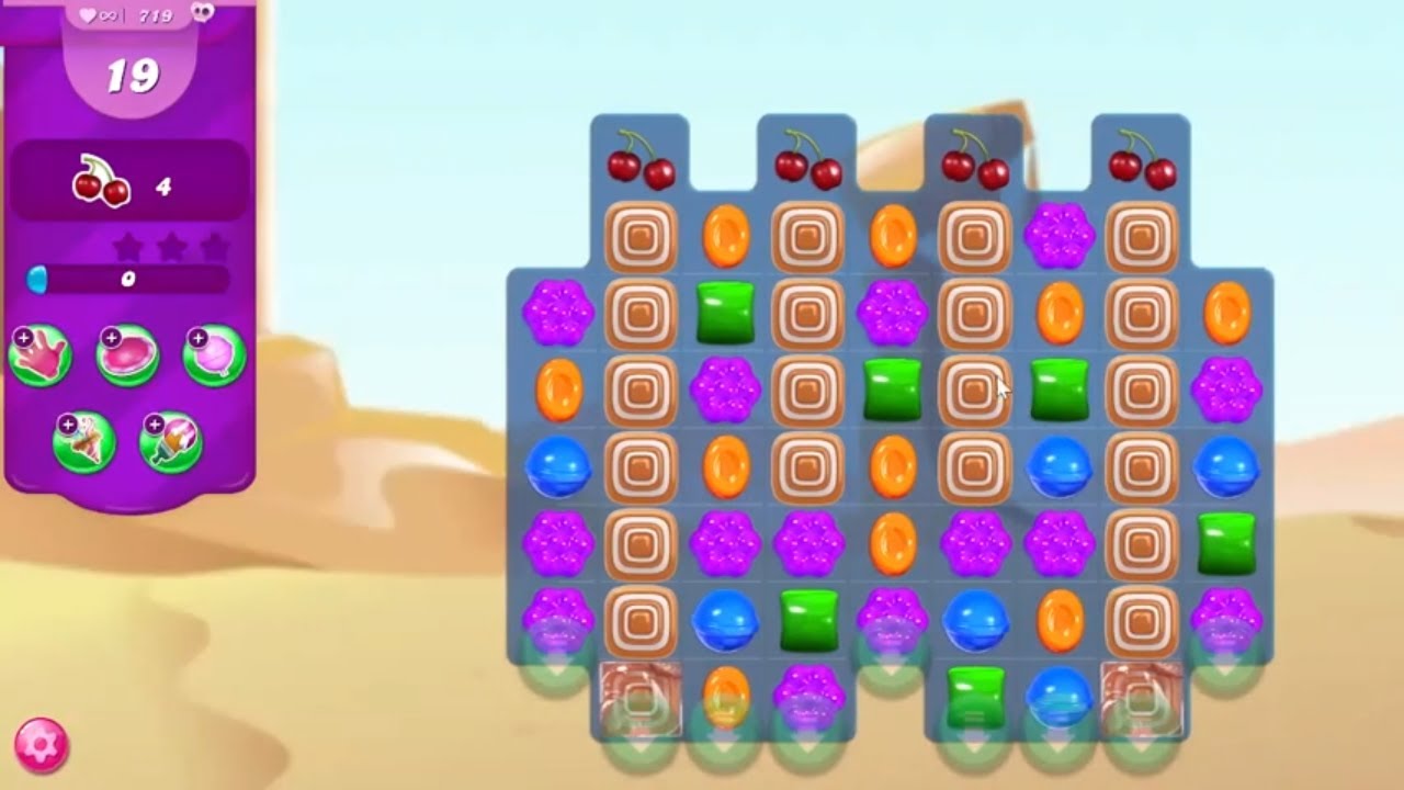 Candy Crush Saga LEVEL 719 NO BOOSTERS (new version) - YouTube