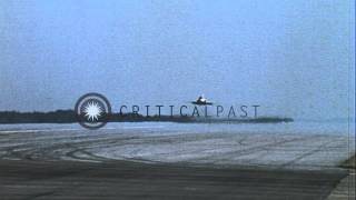 USAF T-38 aircraft takes off during a Joint Task Force exercise from Elgin Air Fo...HD Stock Footage